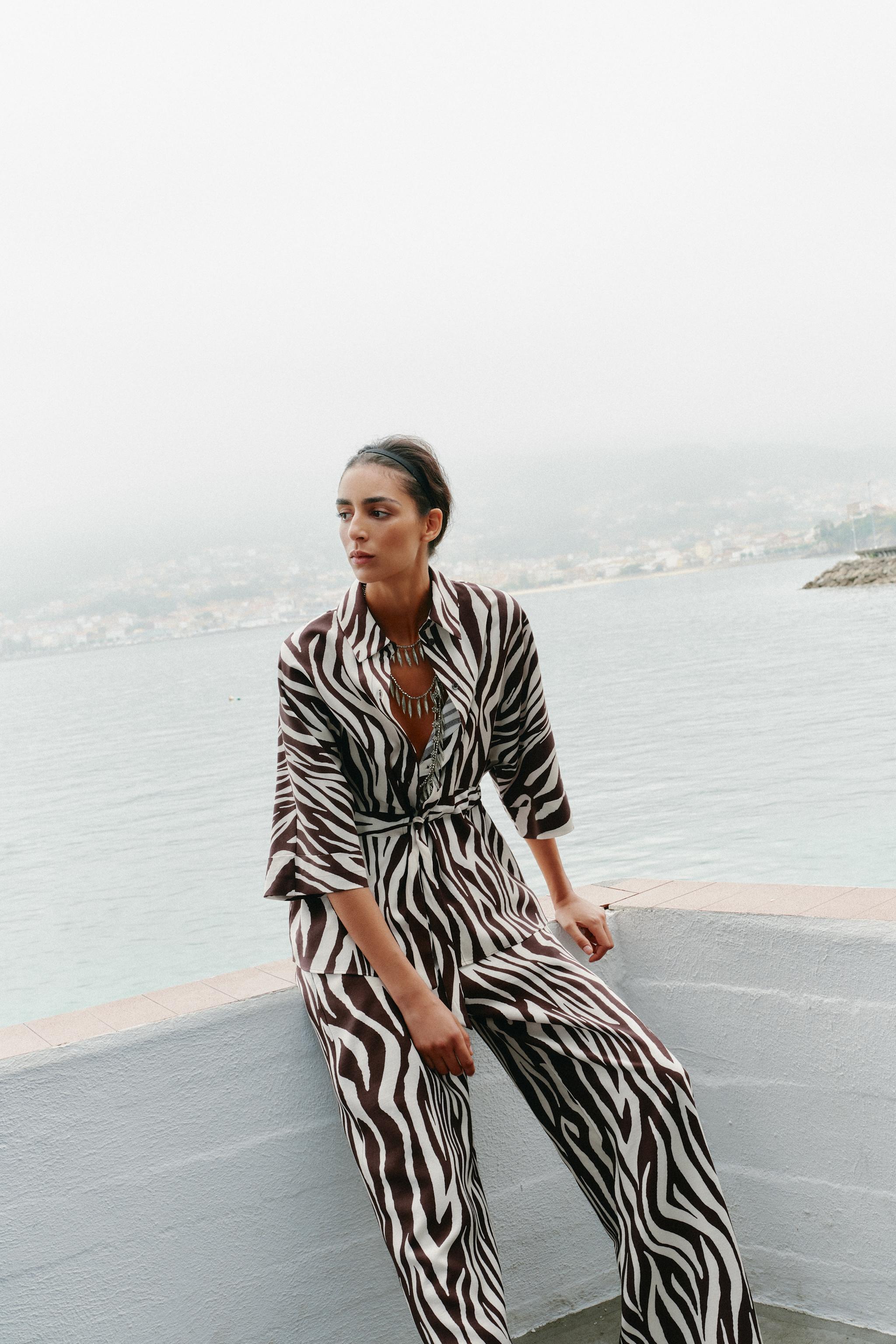 CHEMISE SAFARI À IMPRIMÉ ANIMALIER